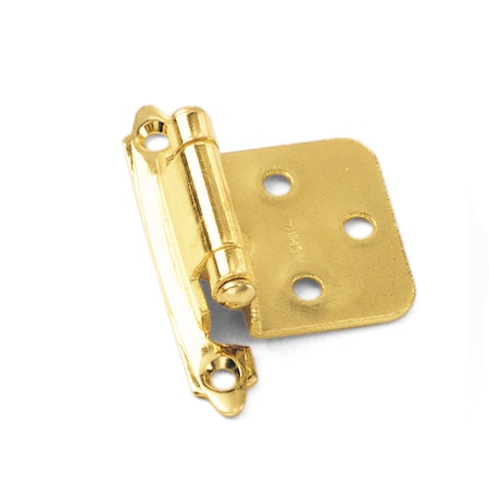 No Inset Self-Closing Hinge, Polished Brass